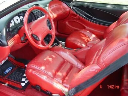 Sn95 red leather interior Sn95 mustang, Mustang gt, Mustang 