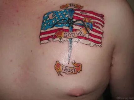 57 Classic Flag Tattoos On Chest - Tattoo Designs - TattoosB