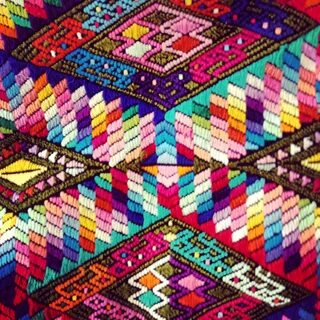 Up close and personal with authentic Mayan huipil fabric. #h