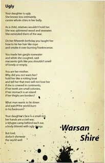 Tasha Suri в Твиттере: "Every poem by Warsan Shire is perfec