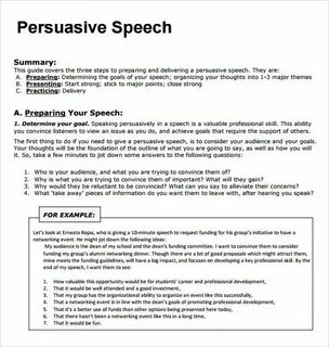 FREE 7+ Sample Persuasive Speech in PDF Writing a persuasive