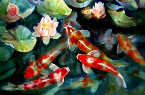 Pin by Dale Stewart on Ink it! Watercolor fish, Koi wallpape