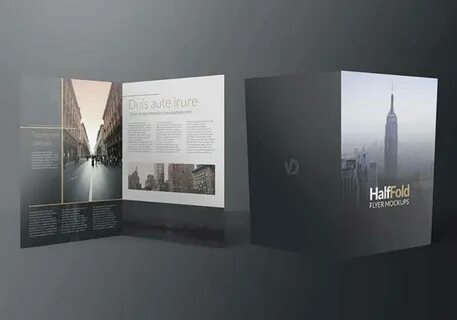 Free Half Fold Flyer Mockup - Mockup City