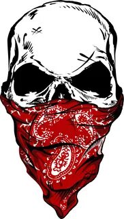 Skull With Red Bandana Clipart - Full Size Clipart (#5682305