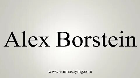 How To Pronounce Alex Borstein - YouTube