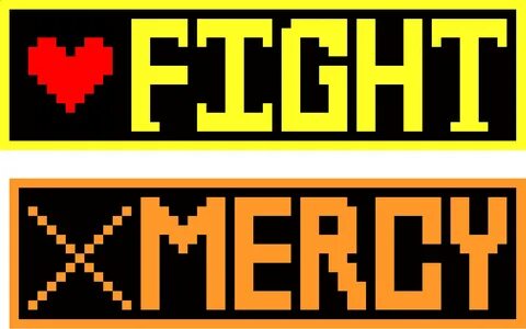 Fight instead of Mercy Undertale - Grid Paint