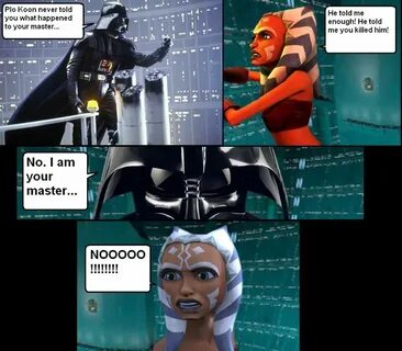 Well, this is more of a humorous reaction from Ahsoka Tano..