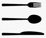 Cubiertos - Black And White Spoon In Png, Transparent Png , 
