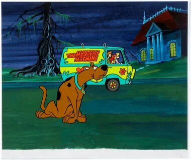 "Scooby Doo Where Are You?" Publicity Cel, 1969 Vintage cart