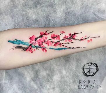 Cherry Blossom Forearm Tattoo