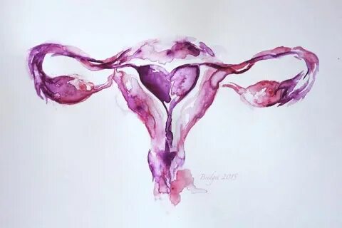Yoni Artwork Female Reproductive System Goddess Watercolor E