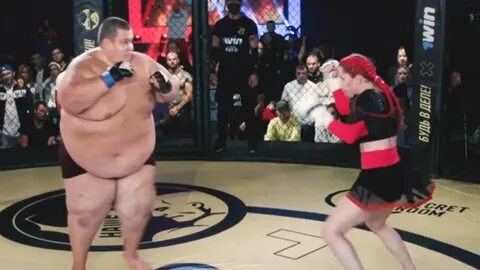 139lb Female Vs. 530lb Man Inter-gender MMA Bout Goes Terrib