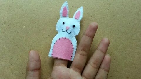 How To Make Cute Bunny Finger Puppet - DIY Crafts Tutorial -