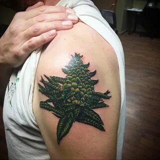 marijuana leaf tattoo 30.09.2019 № 009 -hemp (MARIJUANA) tat