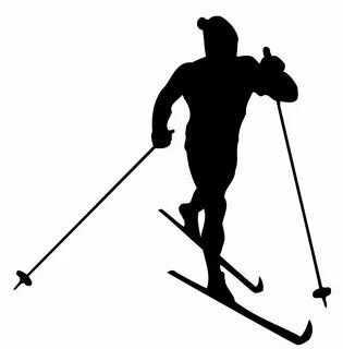 Ski Silhouette Clip Art Related Keywords & Suggestions - Ski