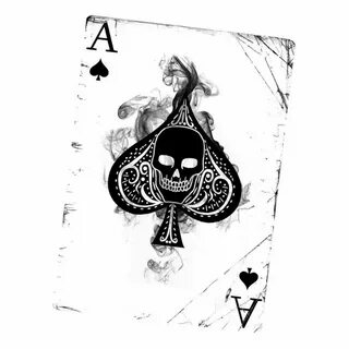Fashion men's playing card t-shirt Ace of spades tattoo, Spa