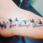 My gorgeous foot tattoo, Live laugh love ❤ Foot tattoo, Love