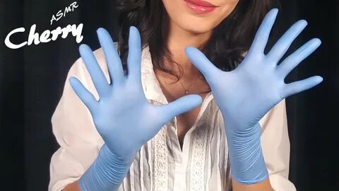 ASMR)Blue Latex Gloves Triggers and Hand Movements 하늘색 라텍스장갑