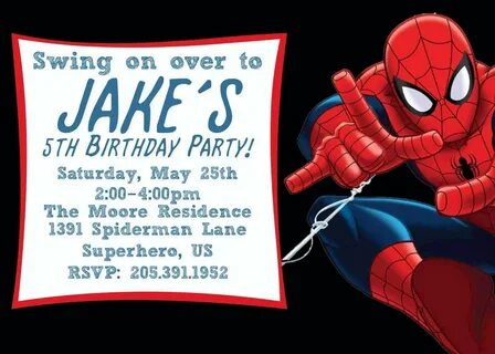 Free Printable Spiderman Birthday Invitation Templates Inten
