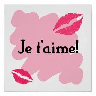 Je t'aime French I love you Print on PopScreen