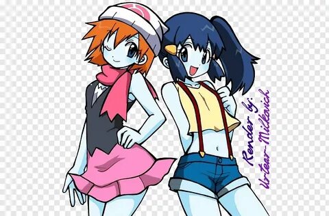 Blue Misty and Dawn clothes swap png PNGBarn