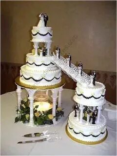 wedding cakes with fountains and stairs first wedding Founta