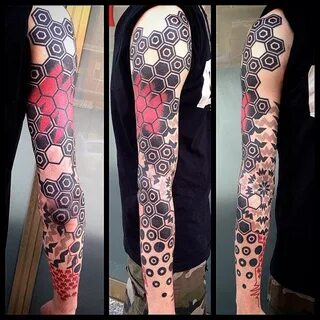 Black And Red Honeycomb Patterns Best Tattoo Ideas Gallery T