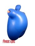 new AngelDis latex costume cosplay huge inflatable belly sui