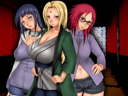 sakuradou, hyuuga hinata, karin (naruto), tsunade (naruto), 