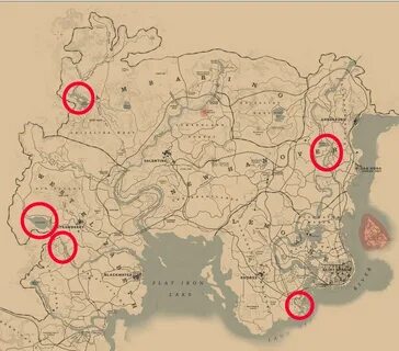 All Animals Rdr2 Map