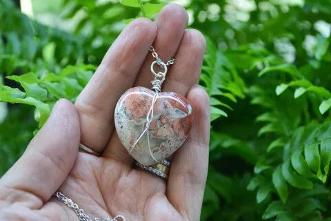 Beautiful Picture Jasper Wholesale Cabochon Heart Shape Gems