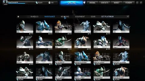 What Are The Platinum Prices In Warframe - muse AGR