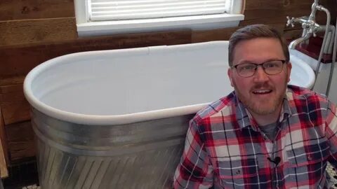 Making a Bathtub From a Trough. We Love It! - YouTube