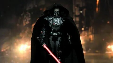 The replica of Darth Malgus in Star Wars : The Old Republic 