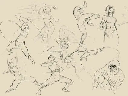 Dynamic Fighting Poses Dynamic actions and poses Fighting po
