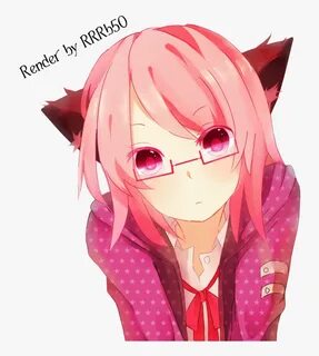 Img Cat Ears - Anime Girl With Pink Hair Cat, HD Png Downloa