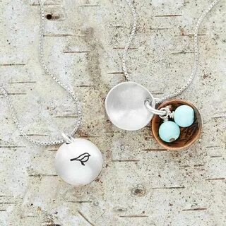 Nest Egg Necklace Sentimental jewellery, Delicate gold neckl