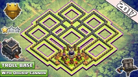 COC Town Hall (TH9) Troll Base with gear up ♦ TH9 Trophy & F
