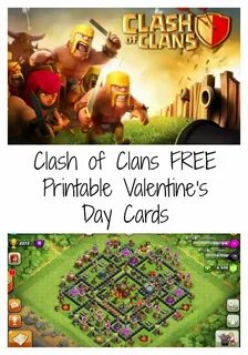 FREE Printable "Clash of Clans" Valentine's Day Cards - Debt