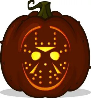 Jason Voorhees pumpkin pattern - Friday the 13th Halloween p