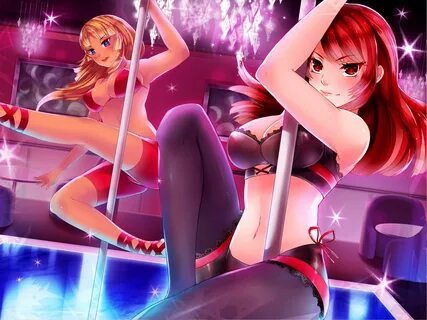 Anime girl stripping