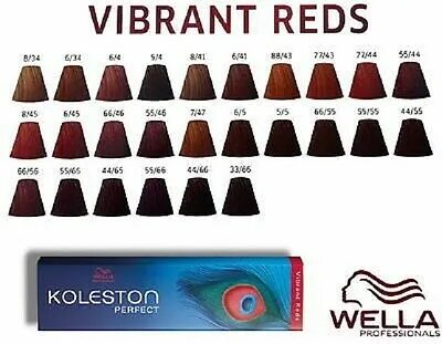 Gallery of wella koleston vibrant reds colorchart 3 in 2019 