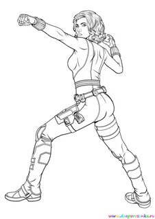 Black Widow Coloring pages.