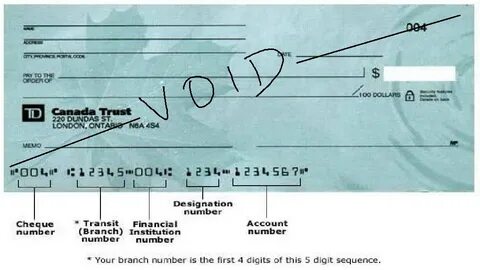 How do I get and provide a void cheque?