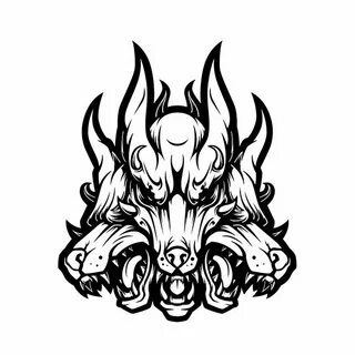 Cerberus Logo & GIF on Behance Hades tattoo, Mythology tatto