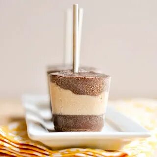 Chocolate and Salted Caramel Pudding Pops Healthy popsicle r