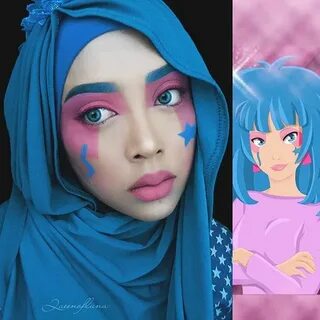 Jem & The Holograms: Aja Leith inspired makeup 💙 💄 🎤 🎸 I use