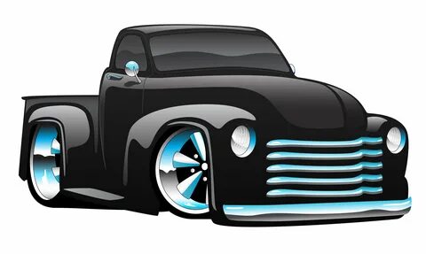 Hot Rod Pickup Truck Cartoon Vector Illustration 372852 Vect