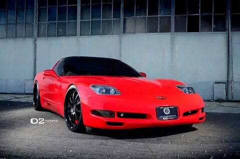 PICS Red C5 Corvette on D2FORGED FMS05 Wheels - Corvette: Sa