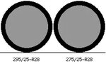 295/25-R28 vs 275/25-R28 Tire Comparison - Tire Size Calcula